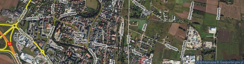 Zdjęcie satelitarne Towarowa ul.